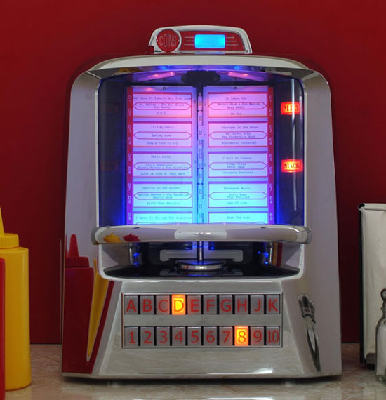 JUKEMASTER 100 JUKEBOX CHROME RETRO DINER MP3/CD/FM eBay