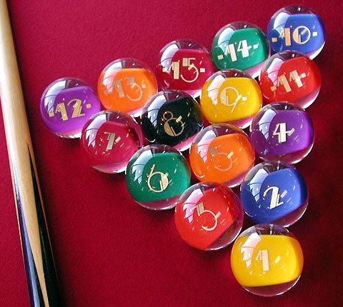 Rocco Clear Billiard Balls