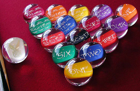 Hobbit Clear Billiard Balls