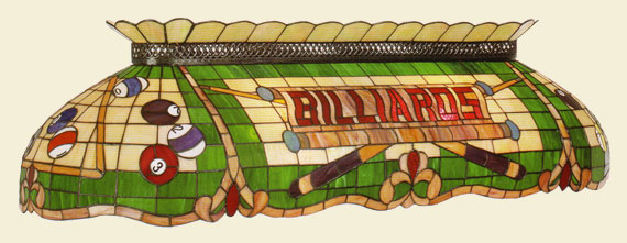 TIFF STYLE STAINED GLASS POOL TABLE BILLIARD LIGHT