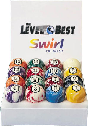 Marbleized Swirl  Billiard Balls