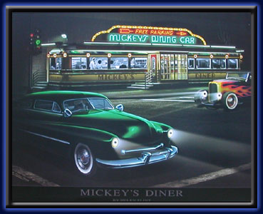MICKEYS DINER ELECTRIC ART PICTURE NEON LED ART ROOM
