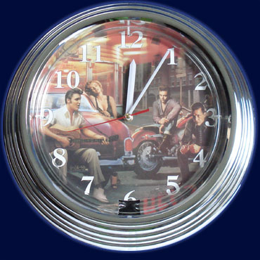 Clock Legendary Crossroads - Neon LED picture electric art gallery accessories montreal abcbilliardplus.com