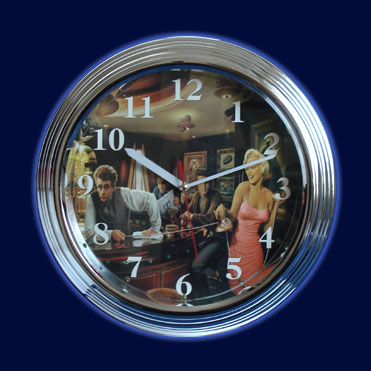 Clock Rack'em Up - Neon LED picture electric art gallery accessories montreal abcbilliardplus.com
