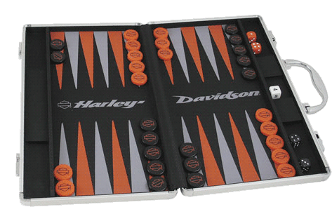 Harley - Davidson Diamond Plate Backgammon Set