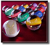 clear billiard balls