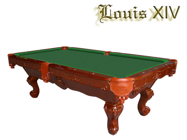 POOL TABLE BILLIARD TABLE 8 HARDWOOD LOUIS XIV HONEY