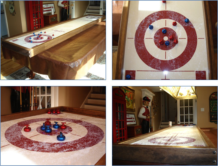 Table curling, curling tables, curling conversion top